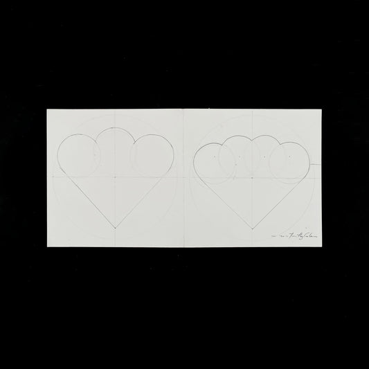 Drawing. 3 Part Heart